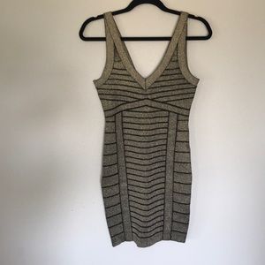 NWT. Arianna Lurex Bandage Dress